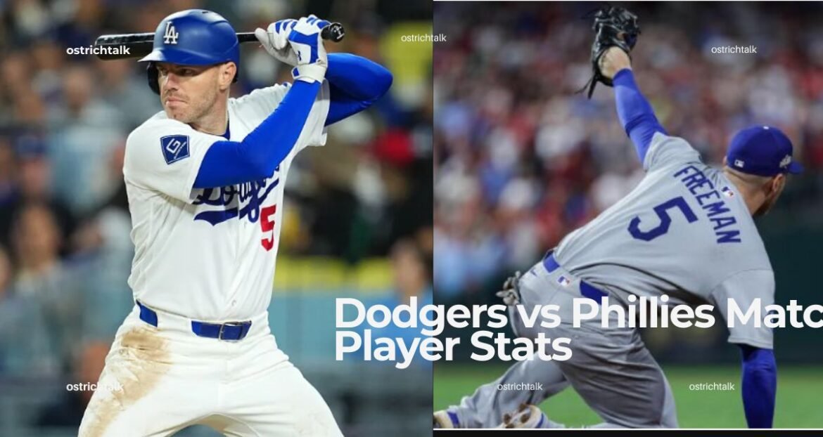 Dodgers vs Phillies Match Player Stats