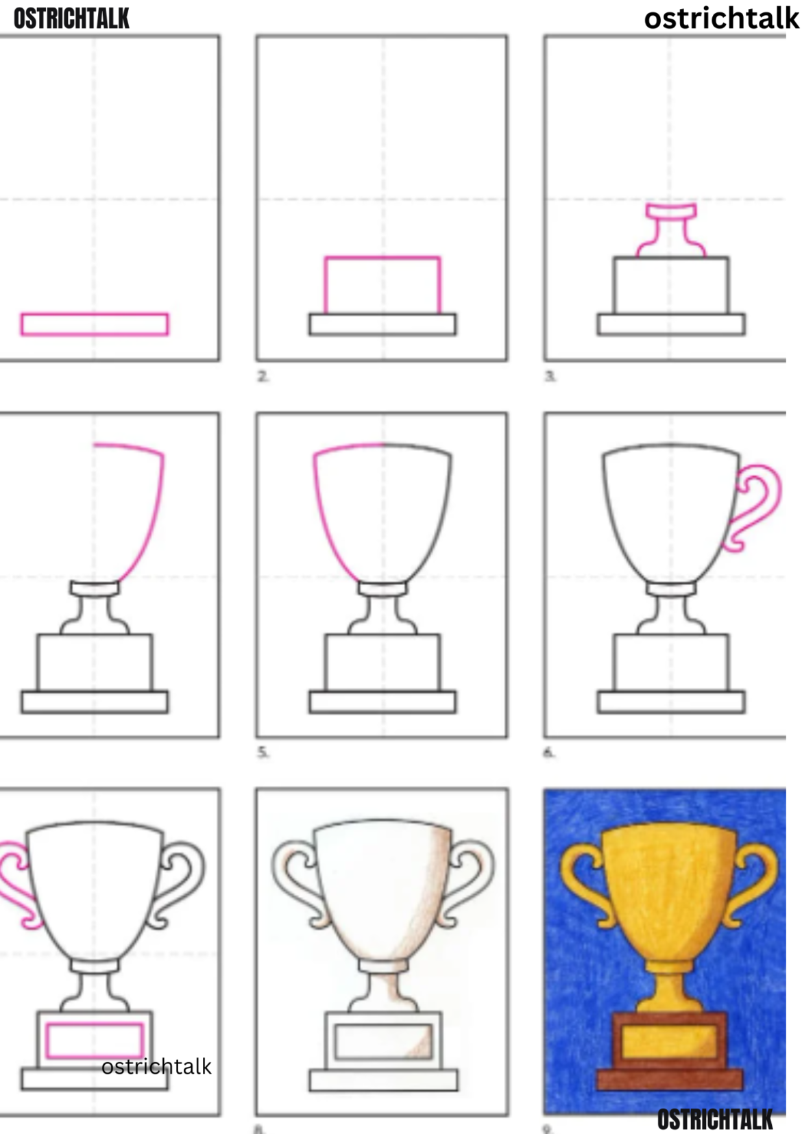 How to Draw a Trophy: Easy Step-by-Step Guid